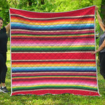 Ethnic Mexican Blanket Stripe Print Quilt