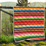 Ethnic Mexican Blanket Stripe Print Quilt