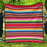 Ethnic Mexican Blanket Stripe Print Quilt