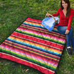 Ethnic Mexican Blanket Stripe Print Quilt