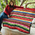 Ethnic Mexican Blanket Stripe Print Quilt