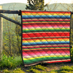 Ethnic Mexican Blanket Stripe Print Quilt