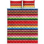 Ethnic Mexican Blanket Stripe Print Quilt Bed Set