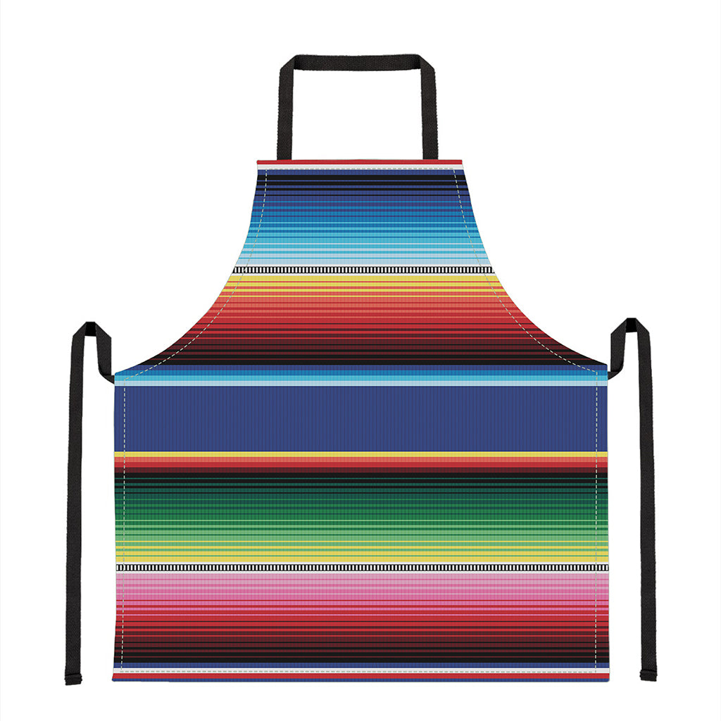 Ethnic Mexican Serape Pattern Print Apron