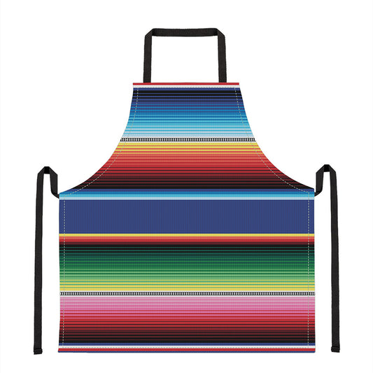 Ethnic Mexican Serape Pattern Print Apron
