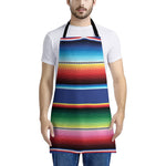 Ethnic Mexican Serape Pattern Print Apron