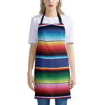 Ethnic Mexican Serape Pattern Print Apron