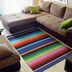 Ethnic Mexican Serape Pattern Print Area Rug