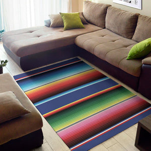 Ethnic Mexican Serape Pattern Print Area Rug