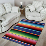 Ethnic Mexican Serape Pattern Print Area Rug