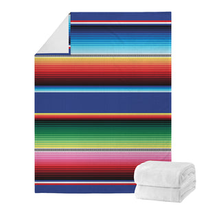 Ethnic Mexican Serape Pattern Print Blanket