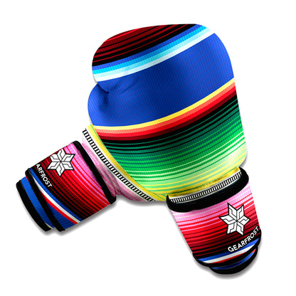 Ethnic Mexican Serape Pattern Print Boxing Gloves