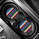 Ethnic Mexican Serape Pattern Print Car Coasters