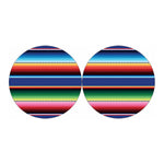 Ethnic Mexican Serape Pattern Print Car Coasters