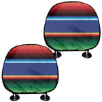 Ethnic Mexican Serape Pattern Print Car Headrest Covers