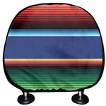 Ethnic Mexican Serape Pattern Print Car Headrest Covers