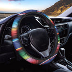 Ethnic Mexican Serape Pattern Print Car Steering Wheel Cover