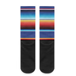 Ethnic Mexican Serape Pattern Print Crew Socks