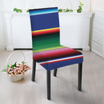 Ethnic Mexican Serape Pattern Print Dining Chair Slipcover