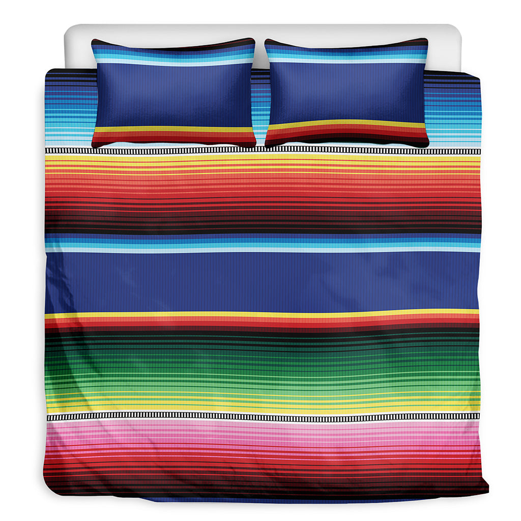 Ethnic Mexican Serape Pattern Print Duvet Cover Bedding Set