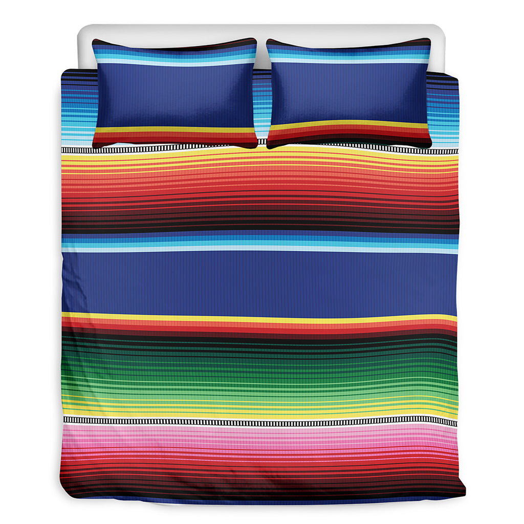 Ethnic Mexican Serape Pattern Print Duvet Cover Bedding Set