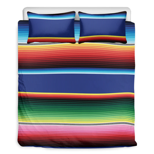 Ethnic Mexican Serape Pattern Print Duvet Cover Bedding Set