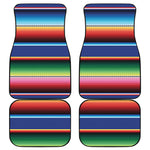 Ethnic Mexican Serape Pattern Print Front and Back Car Floor Mats