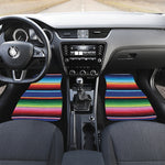 Ethnic Mexican Serape Pattern Print Front and Back Car Floor Mats