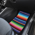 Ethnic Mexican Serape Pattern Print Front and Back Car Floor Mats