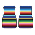 Ethnic Mexican Serape Pattern Print Front Car Floor Mats