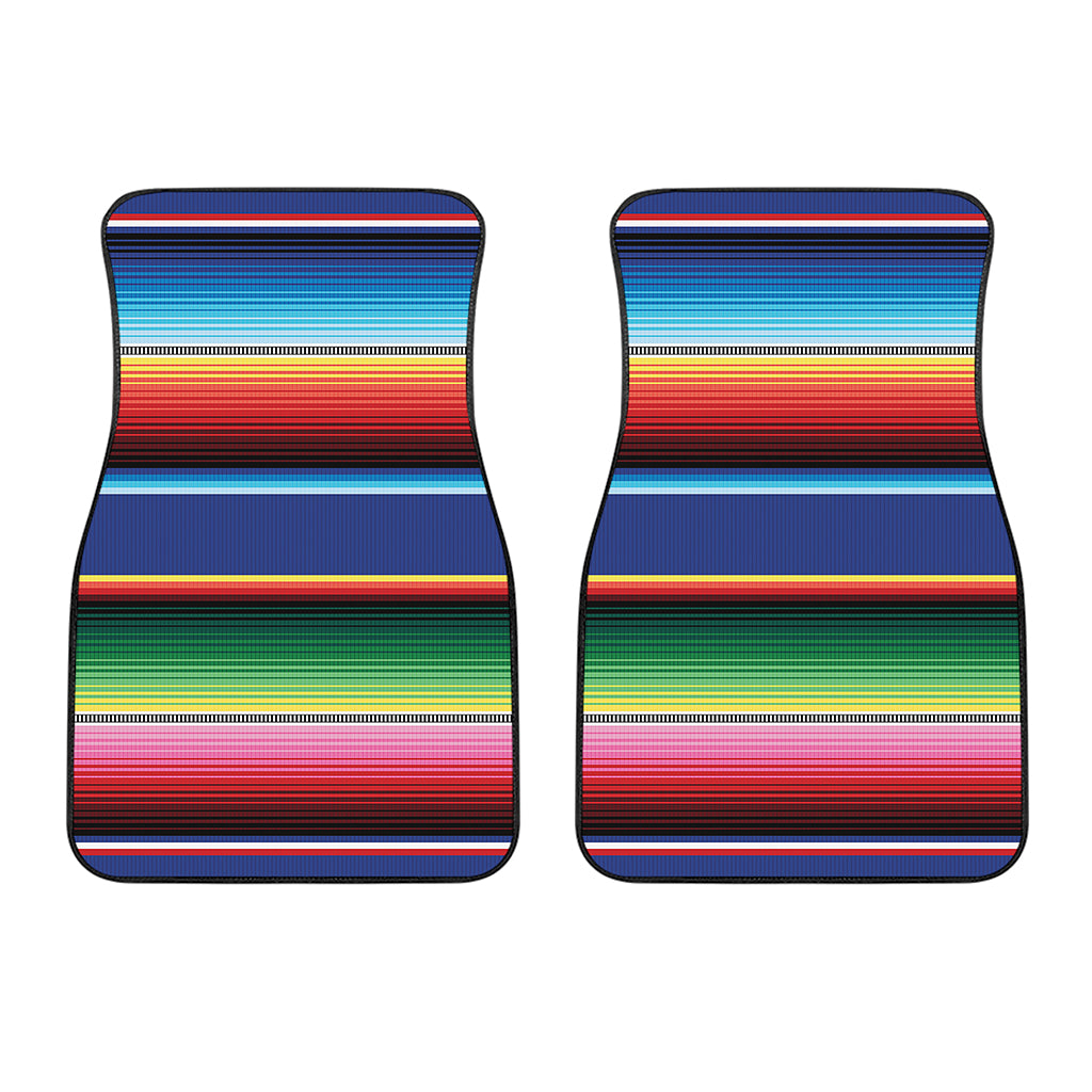 Ethnic Mexican Serape Pattern Print Front Car Floor Mats