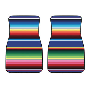 Ethnic Mexican Serape Pattern Print Front Car Floor Mats