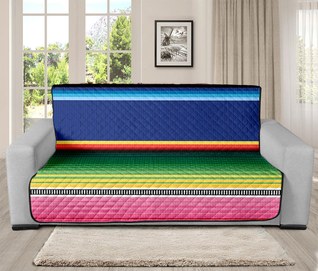 Ethnic Mexican Serape Pattern Print Futon Protector