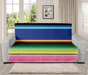 Ethnic Mexican Serape Pattern Print Futon Protector