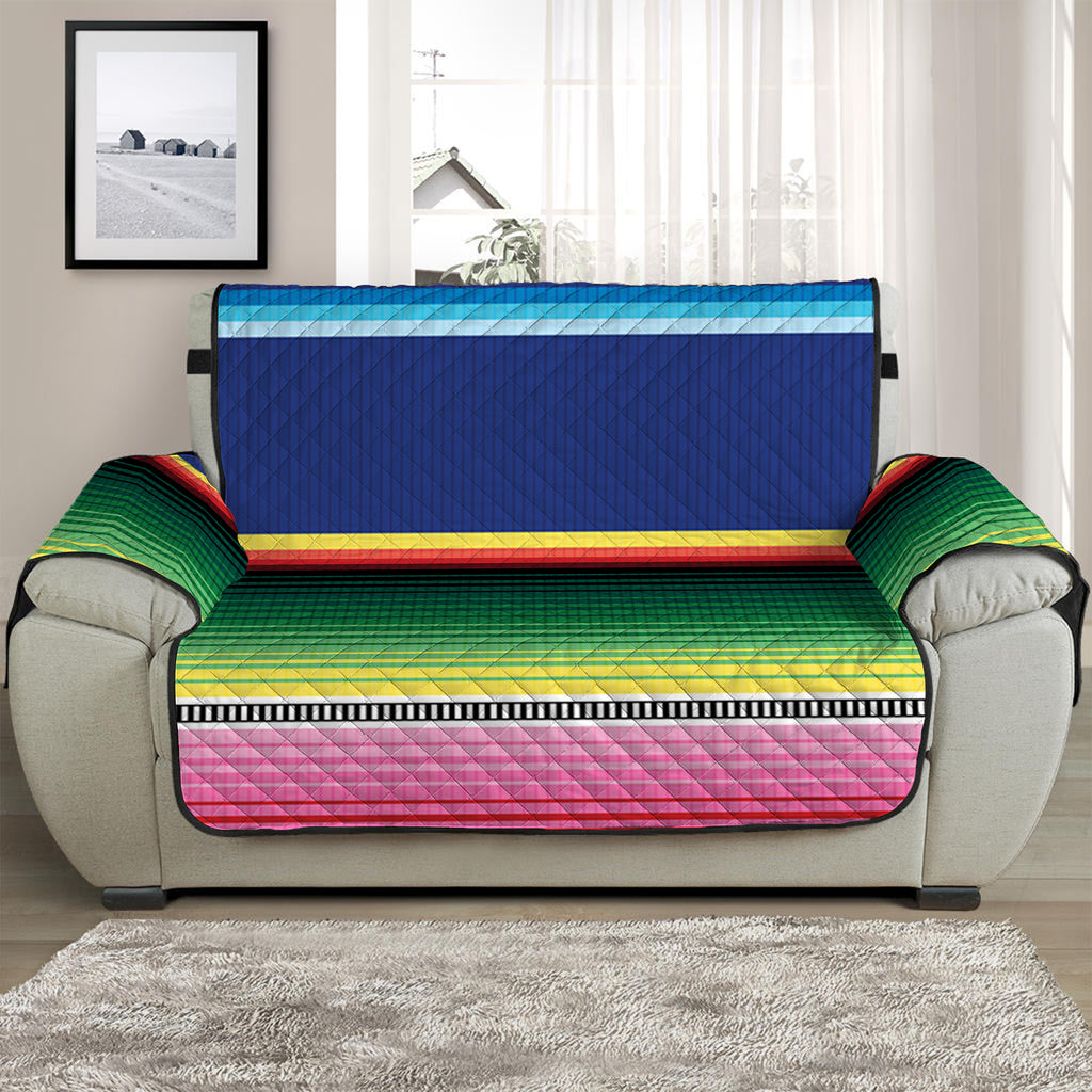 Ethnic Mexican Serape Pattern Print Half Sofa Protector