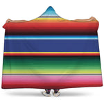 Ethnic Mexican Serape Pattern Print Hooded Blanket