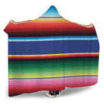 Ethnic Mexican Serape Pattern Print Hooded Blanket