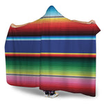 Ethnic Mexican Serape Pattern Print Hooded Blanket
