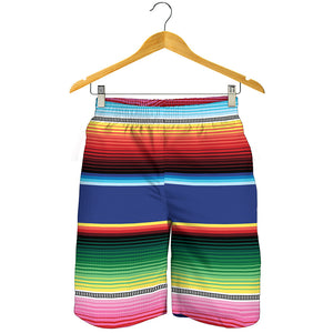 Ethnic Mexican Serape Pattern Print Men's Shorts