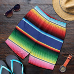 Ethnic Mexican Serape Pattern Print Men's Shorts