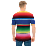 Ethnic Mexican Serape Pattern Print Men's T-Shirt