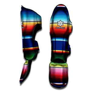 Ethnic Mexican Serape Pattern Print Muay Thai Shin Guard