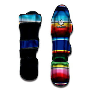 Ethnic Mexican Serape Pattern Print Muay Thai Shin Guard