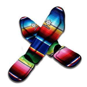 Ethnic Mexican Serape Pattern Print Muay Thai Shin Guard