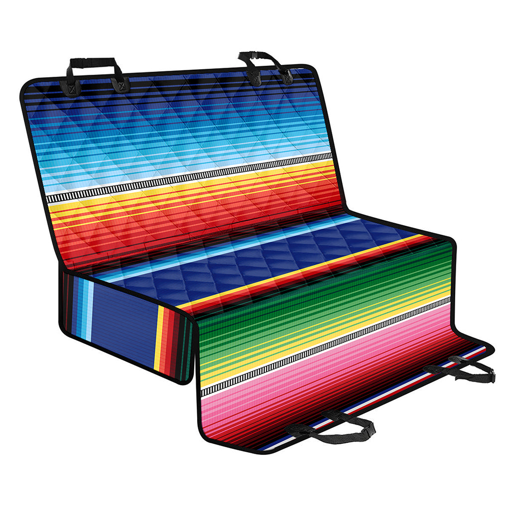 Ethnic Mexican Serape Pattern Print Pet Car Back Seat Cover