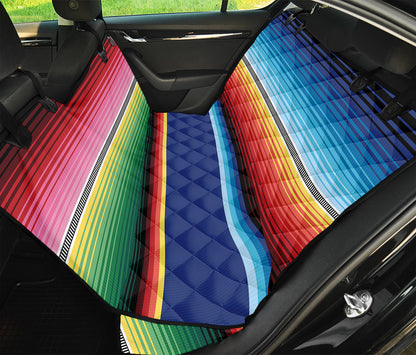 Ethnic Mexican Serape Pattern Print Pet Car Back Seat Cover