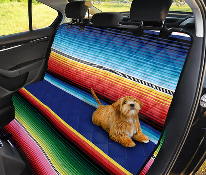 Ethnic Mexican Serape Pattern Print Pet Car Back Seat Cover