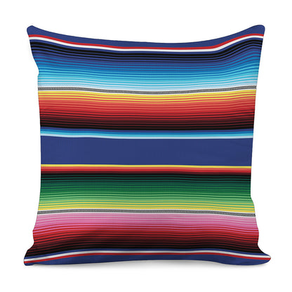 Ethnic Mexican Serape Pattern Print Pillow Cover