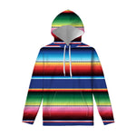 Ethnic Mexican Serape Pattern Print Pullover Hoodie