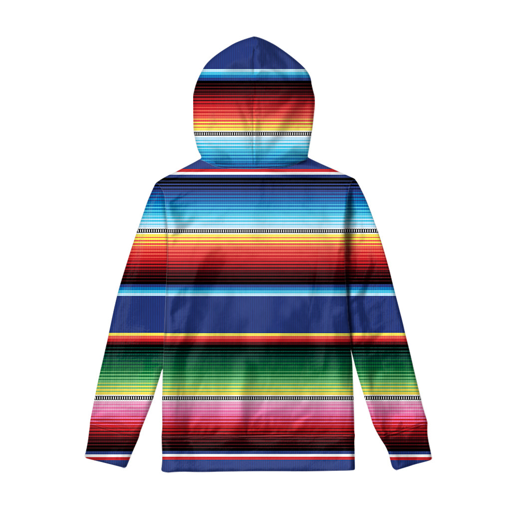 Ethnic Mexican Serape Pattern Print Pullover Hoodie